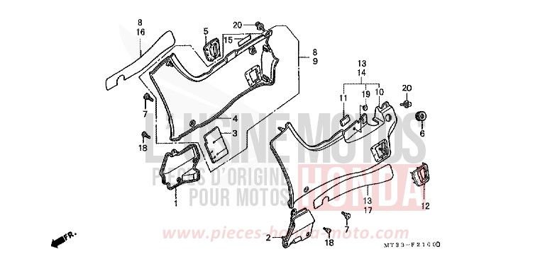 SEITENABDECKUNG von Pan-European ABS SCHWARZ-Z (NH1ZD) von 1992